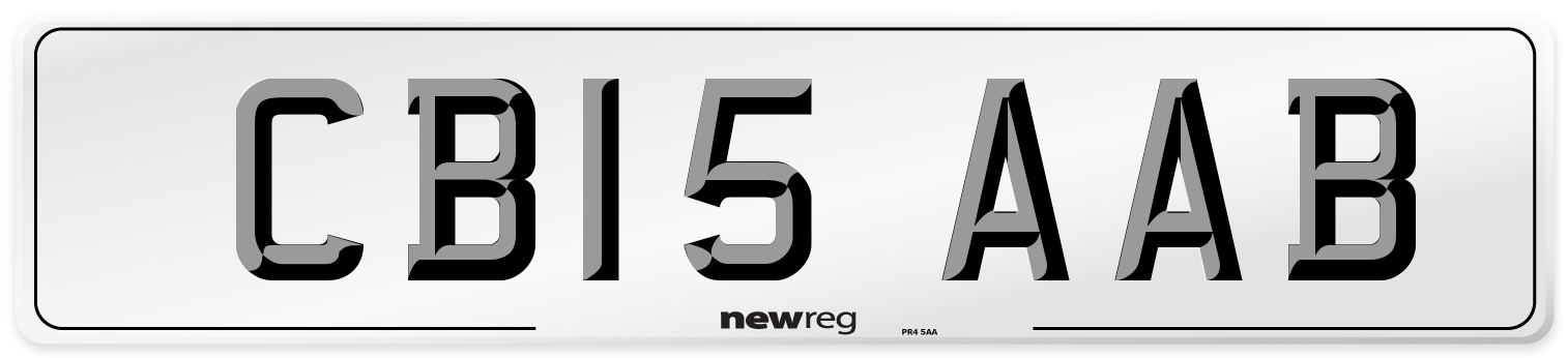 CB15 AAB Number Plate from New Reg